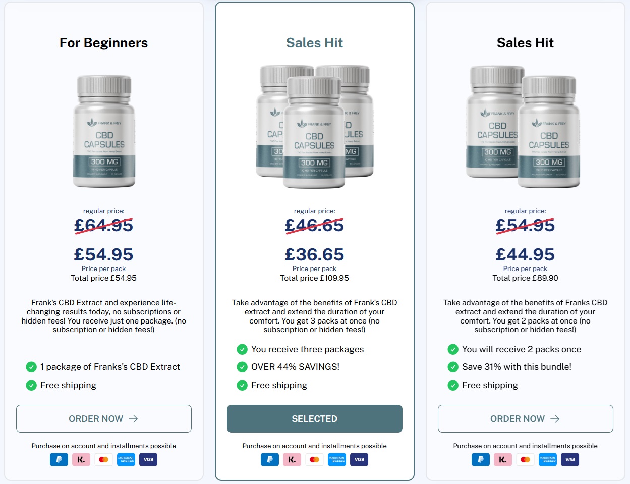 Frank Frey CBD Capsules UK
