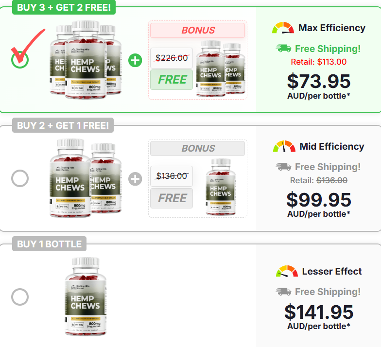 Rolling Hills Farms Hemp Chews&trade; Australia Reviews - Colab