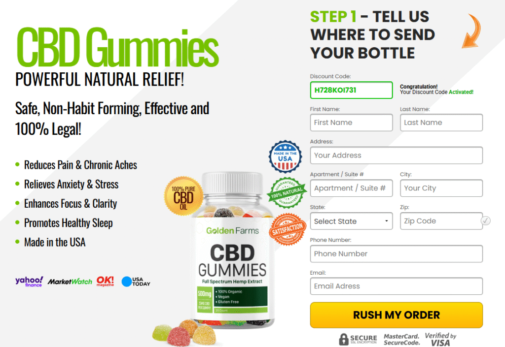 Golden Farms CBD Gummies™ OFFICIAL | Get 60% Off Today!