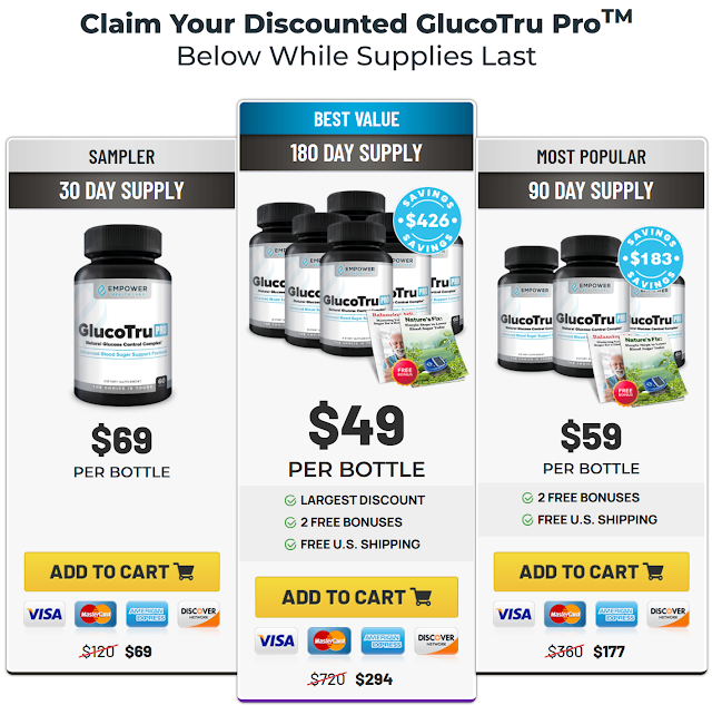 GlucoTru Pro Supplement – Natural Formula for Healthy Glucose Levels & Insulin Sensitivity GlucoTru Pro Supplement – Natural Formula for Healthy Glucose Levels & Insulin Sensitivity