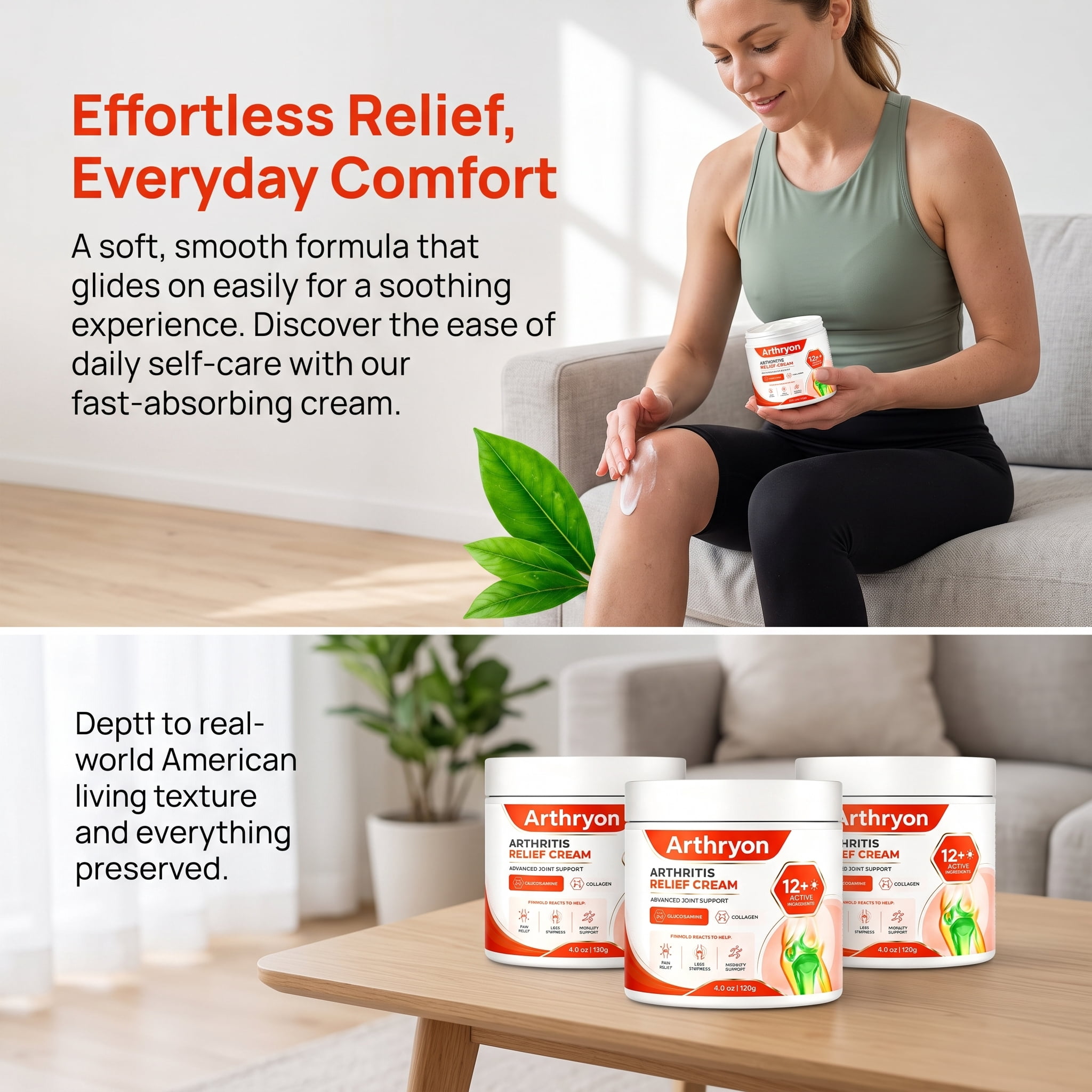 Arthryon Soothing Comfort Cream – Lightweight Body Care for Knees, Hands & Shoulders, Non-Greasy Formula, Easy Application for Daily Use – 4 oz (2PCS) Arthryon Soothing Comfort Cream – Lightweight Body Care for Knees, Hands & Shoulders, Non-Greasy Formula, Easy Application for Daily Use – 4 oz (2PCS)